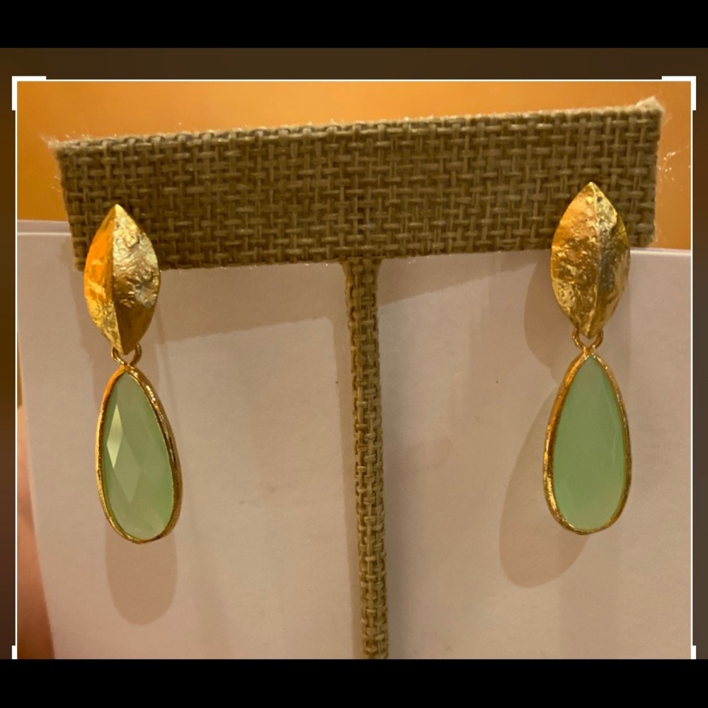 Vermeil leaf earrings